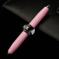 Metal LED pen spinner ballpoint pen showing spinner mechanism and writing tip with multiple ink colour options