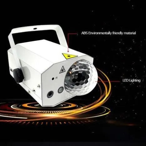 Black LED laser magic fan stage lighting equipment with dual projection effect for KTV bars and parties