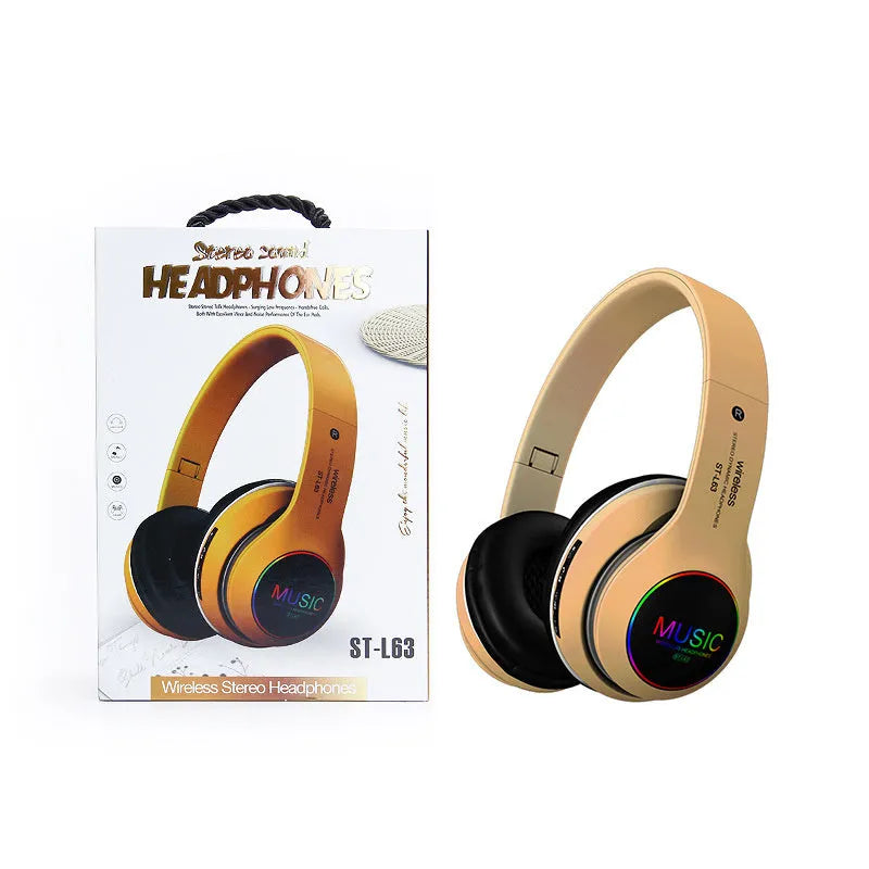 Explosive Bluetooth wireless headset in black, blue, gold, red, or white colours with 40mm speakers
