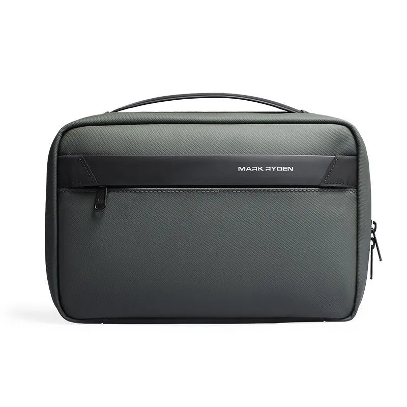 Men's portable Oxford cloth toiletries storage bag with wet and dry separation compartments.