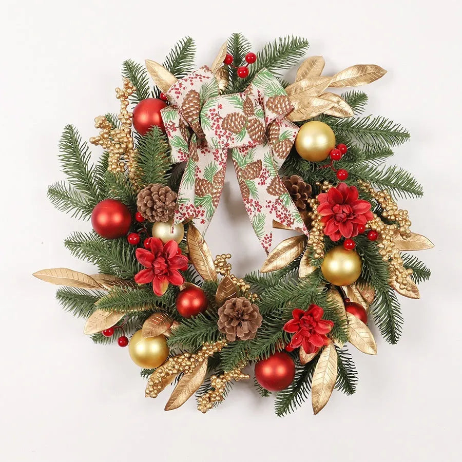 American country style Christmas garland in four formats with optional lighting