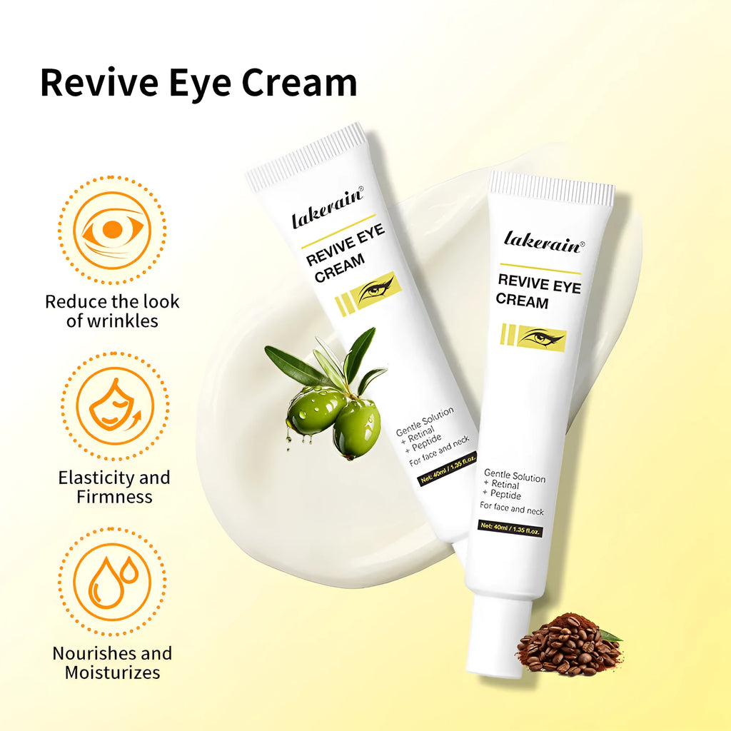 40ml retinol eye cream in pump bottle for dark circles, fine lines and under-eye bags
