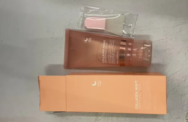 75ml collagen night face mask bottle with application brush for peel-off firming treatment