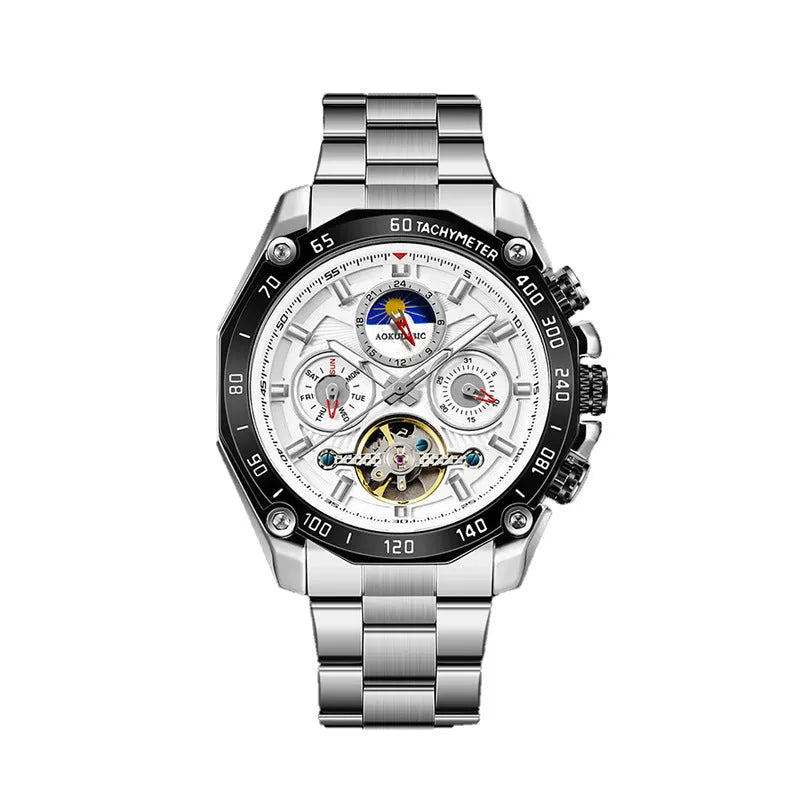Men's automatic mechanical watch with 12mm thickness in multiple colour combinations