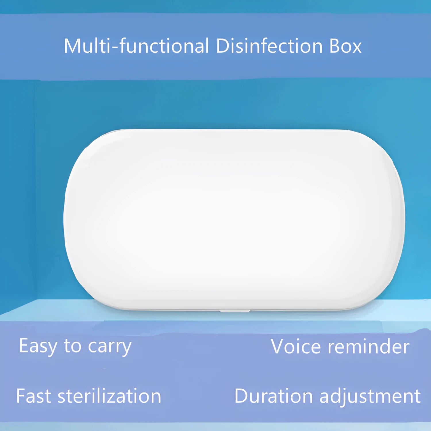 White wireless UV sterilizer box with ABS casing open to show interior for cleaning phones and jewellery