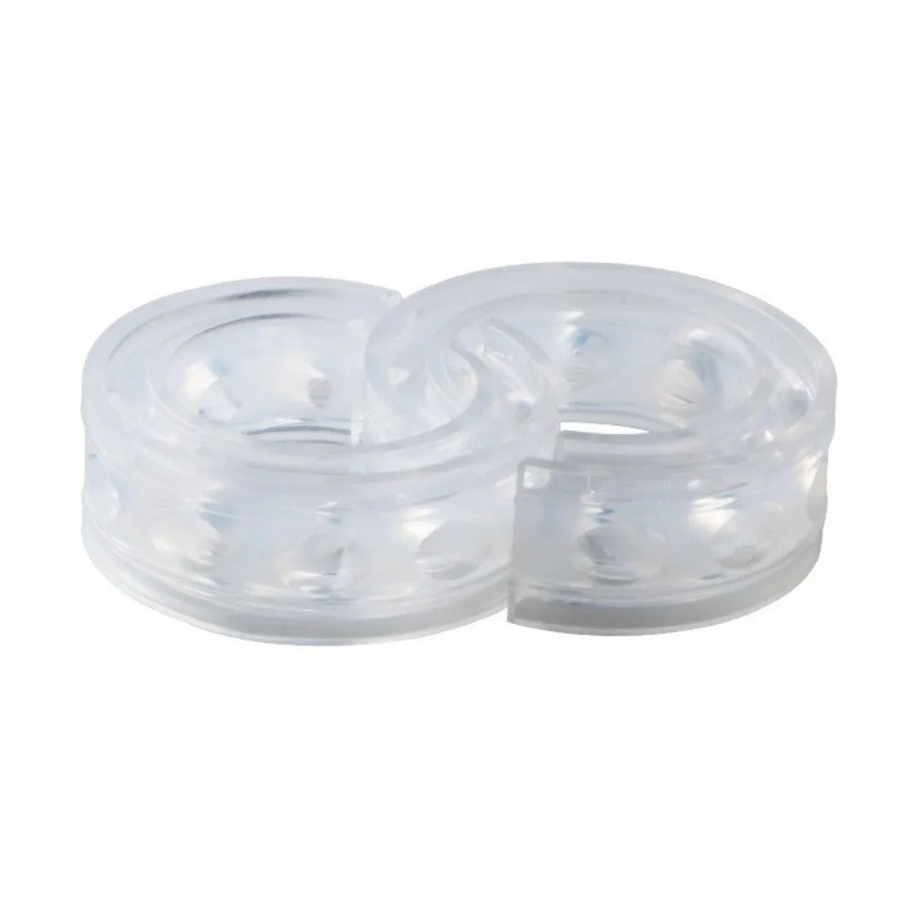 Transparent rubber spring shock absorber for car modification, shown with size dimensions.