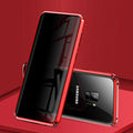Magnetic privacy phone case for Samsung Galaxy with double-sided glass construction in black colour