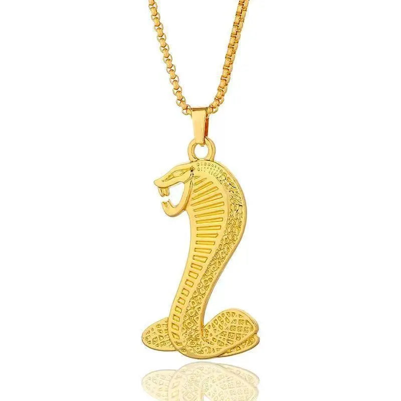 Gold-coloured geometric women's necklace with inlaid zircon detail on alloy pendant.