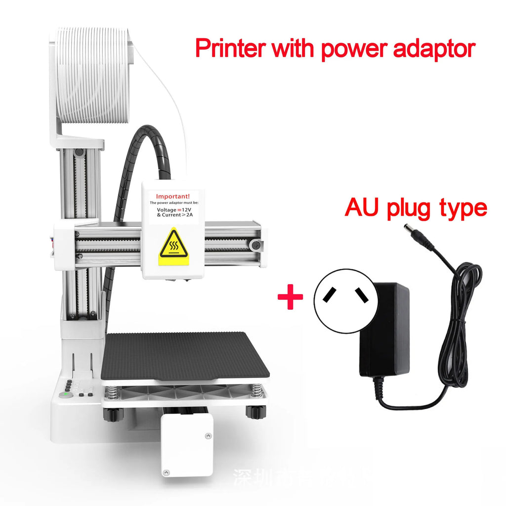 EasyThreed K10 white 3D printer with 175mm build volume compatible with TPU and PLA filaments