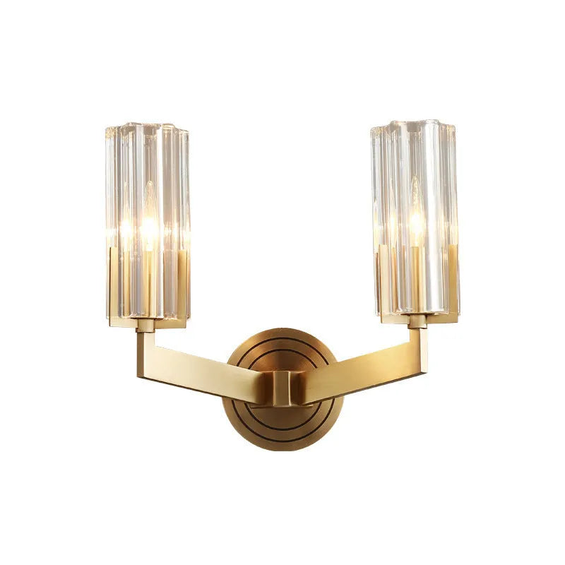 Copper wall lamp with minimalist Nordic design for bedroom bedside lighting