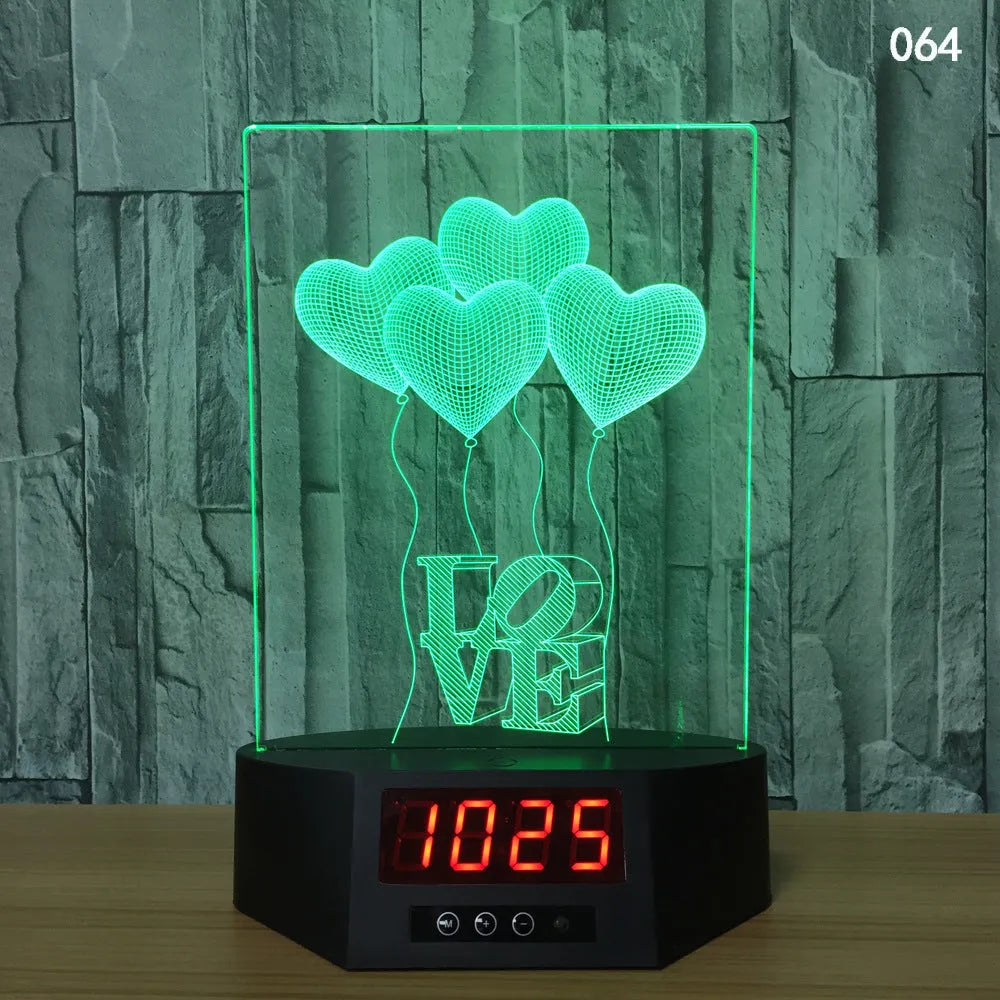 Glowing blue dolphin 3D LED table lamp with remote control on a wooden surface.