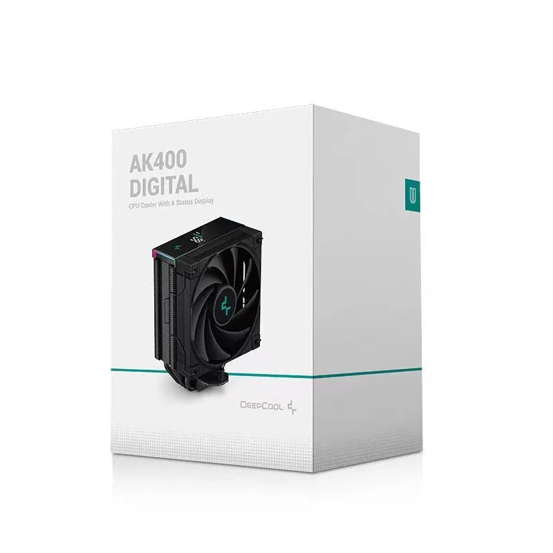 DeepCool AK series CPU air cooler with digital display and twin tower heat sink