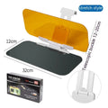 Anti-glare car sun visor goggles with telescopic stretch fitting and acrylic lenses