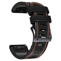 Silicone leather quick release watchband for Garmin Fenix smartwatches in 22mm and 26mm sizes