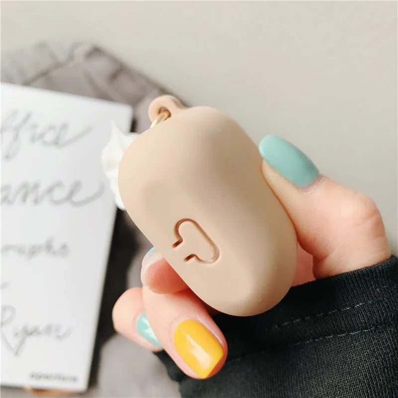 Cylinder ice cream design silicone case for Apple AirPods 2 wireless earphones