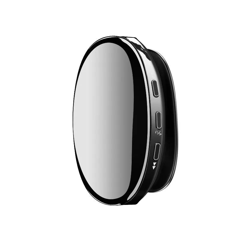 Blue Bluetooth MP4 music player with OLED screen showing track info, next to black and rose gold variants.