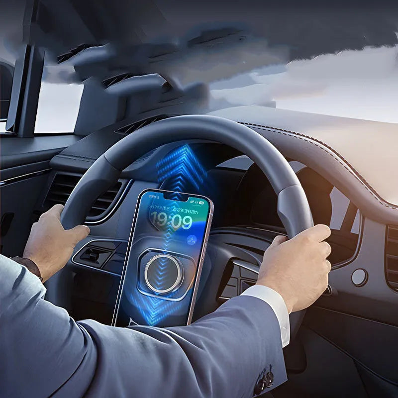 Obsidian black alloy magnetic adsorption mobile phone holder with centripetal force technology