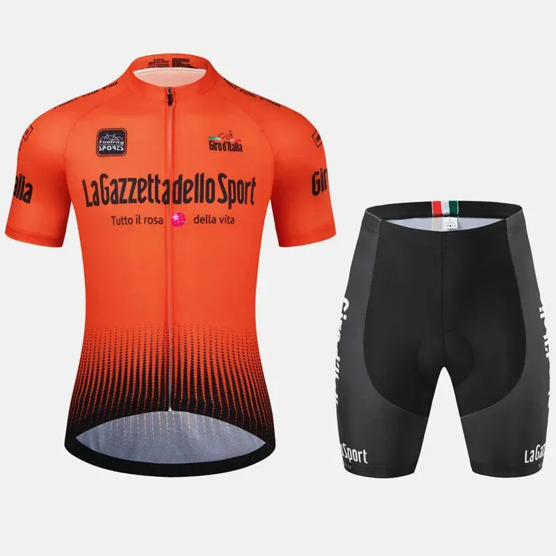 Cycling clothing suit in quick-dry polyester fabric for summer cycling and running activities