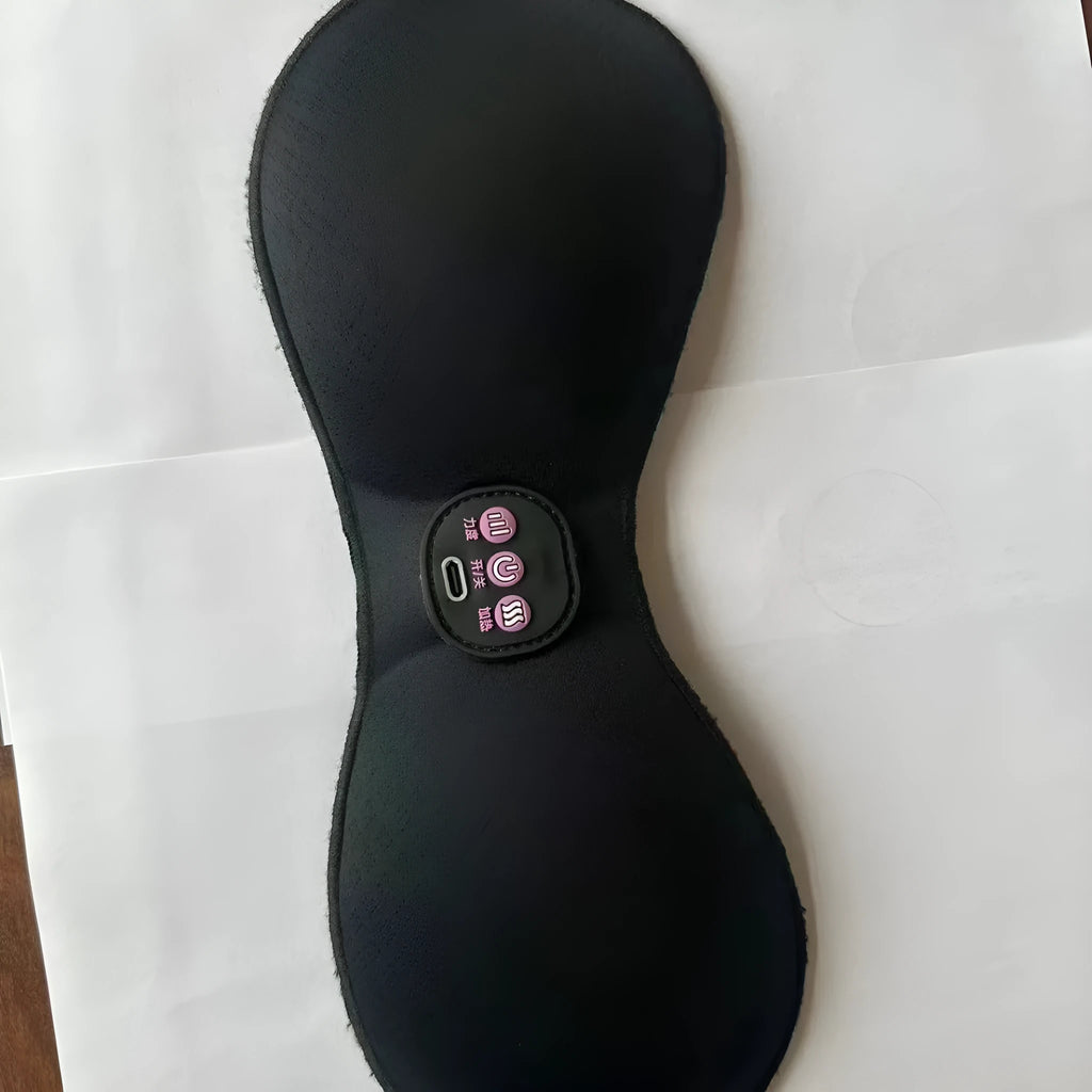 Black electric massage chest stickers with three-key control panel