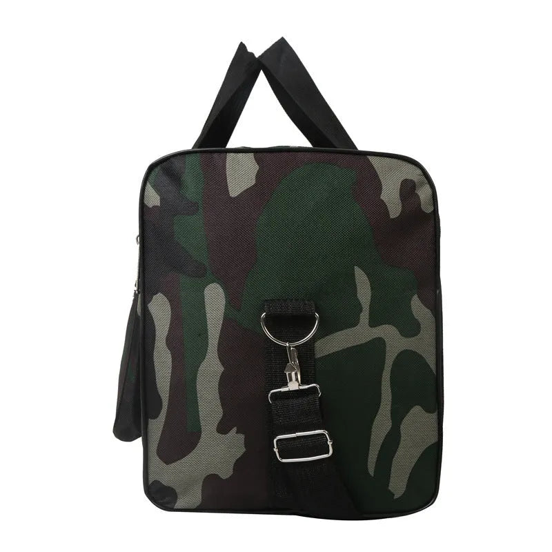 Camouflage pattern luggage bag with waterproof fabric and below 20L capacity for leisure travel