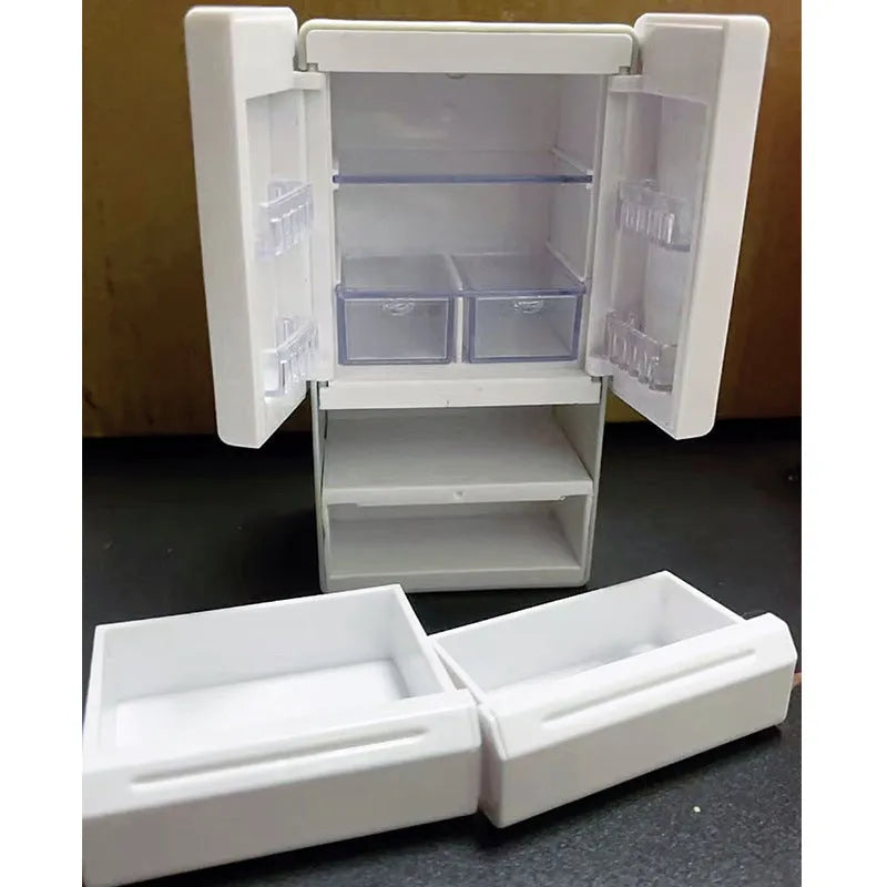 White plastic miniature candy toy model with working light, 11.4cm tall display piece