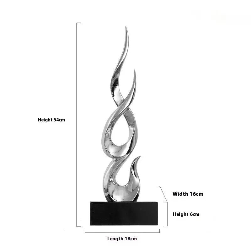 Modern festival high-rise decoration craft in bright gold and elegant silver resin for event centrepieces