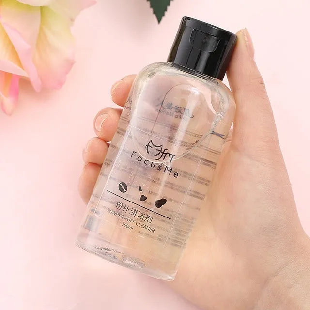 50ml makeup brush cleaning liquid bottle with cleaning brush, 9 x 3 x 3cm, for synthetic and natural brushes