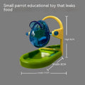Bird foraging feeder toy in triangle or round shape, hanging cage accessory for parrot and hamster