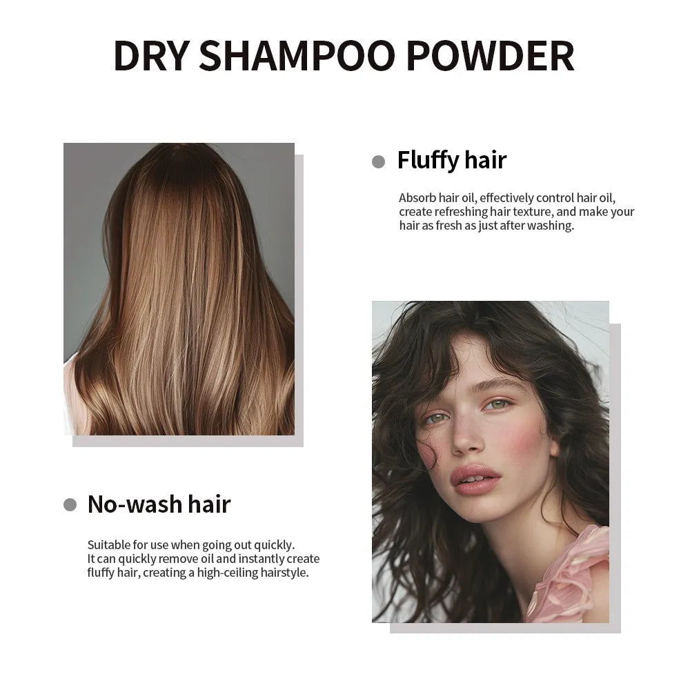 Single-use 5g hair dry cleaning booster powder pack with sponge headband applicator and mirror.