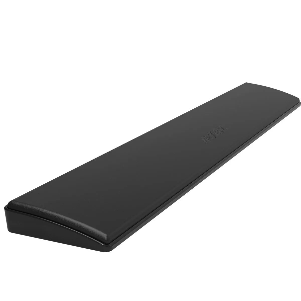 Black 104-key waterproof keyboard wrist rest for gaming desktop setup with ergonomic padding