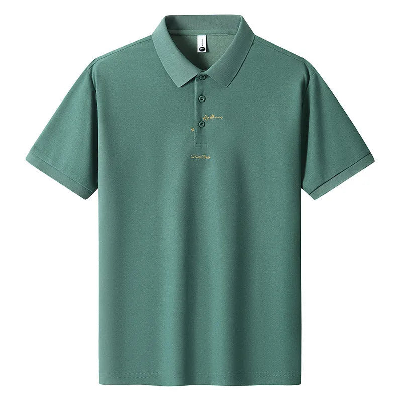 Men's casual cotton loose fit short sleeve t-shirt with a letters print, shown in multiple colours.
