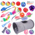 Plastic cat channel tunnel toy in various colours for indoor pet play