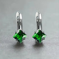 Women's copper earrings with zircon diamond design in three colour options