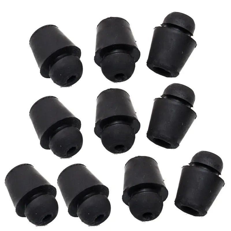 10 black rubber automotive damping clips for universal vehicle vibration reduction