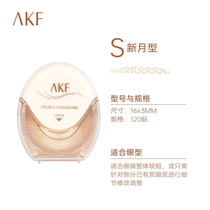 Roll of invisible lace double eyelid stickers with 120 crescent M shape natural traceless patches