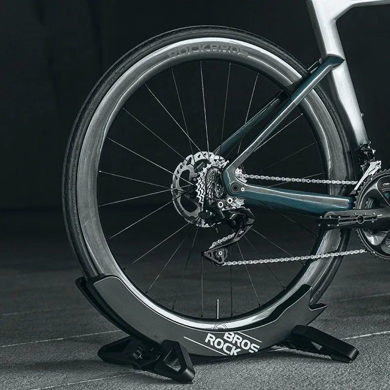 Black ABS plastic bicycle parking rack holder with fixed bracket mount