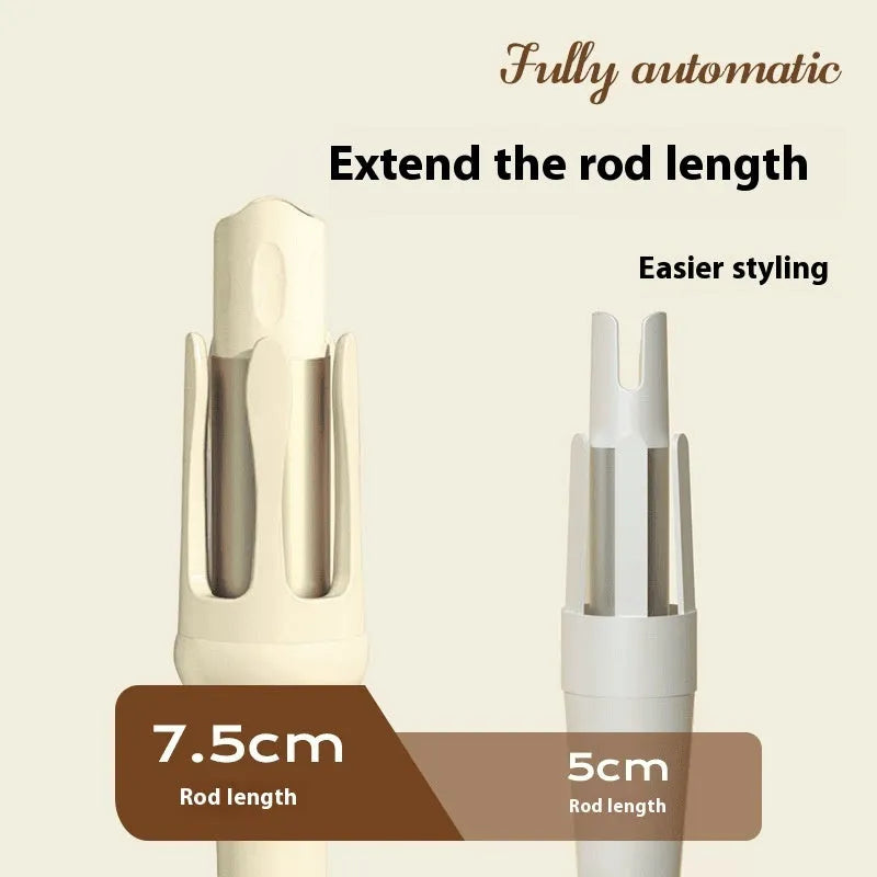 Automatic hair curler with 32mm curling barrel in white or chigo colour options