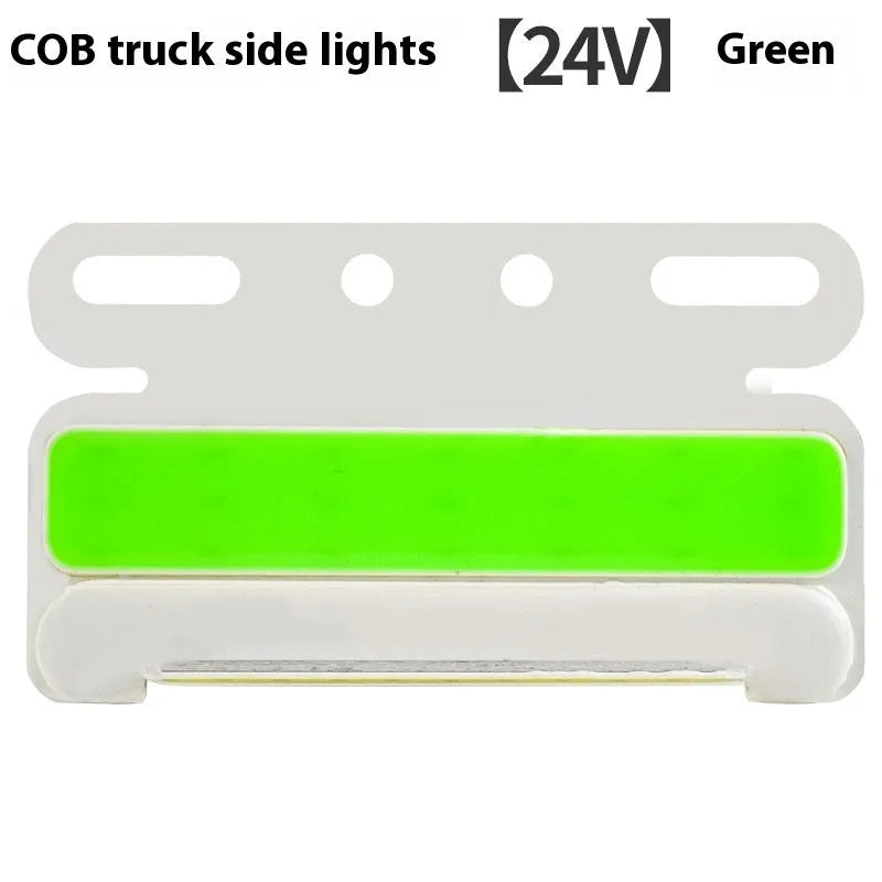 12V and 24V aluminium alloy COB LED truck side light in red, yellow, green, blue, and white colour options