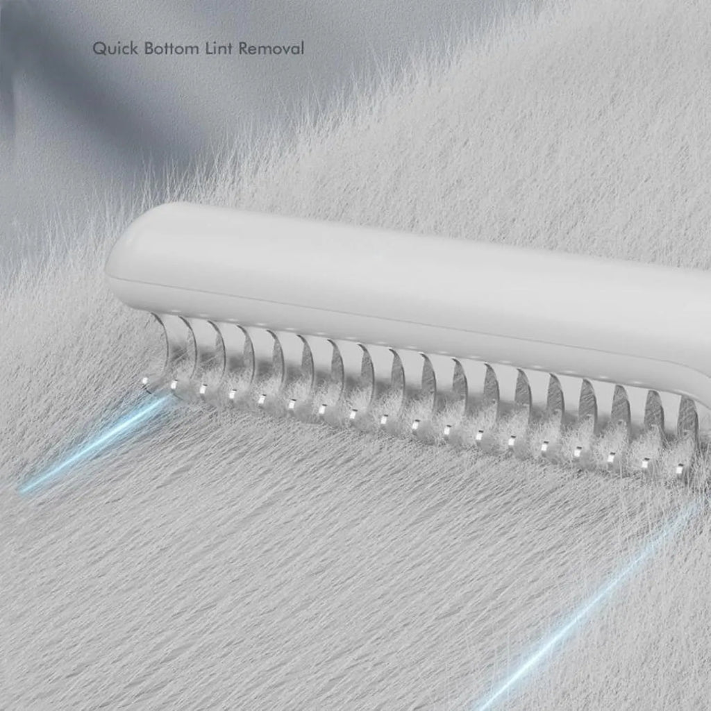 Stainless steel dematting comb for dogs with ergonomic handle in pink or white colour