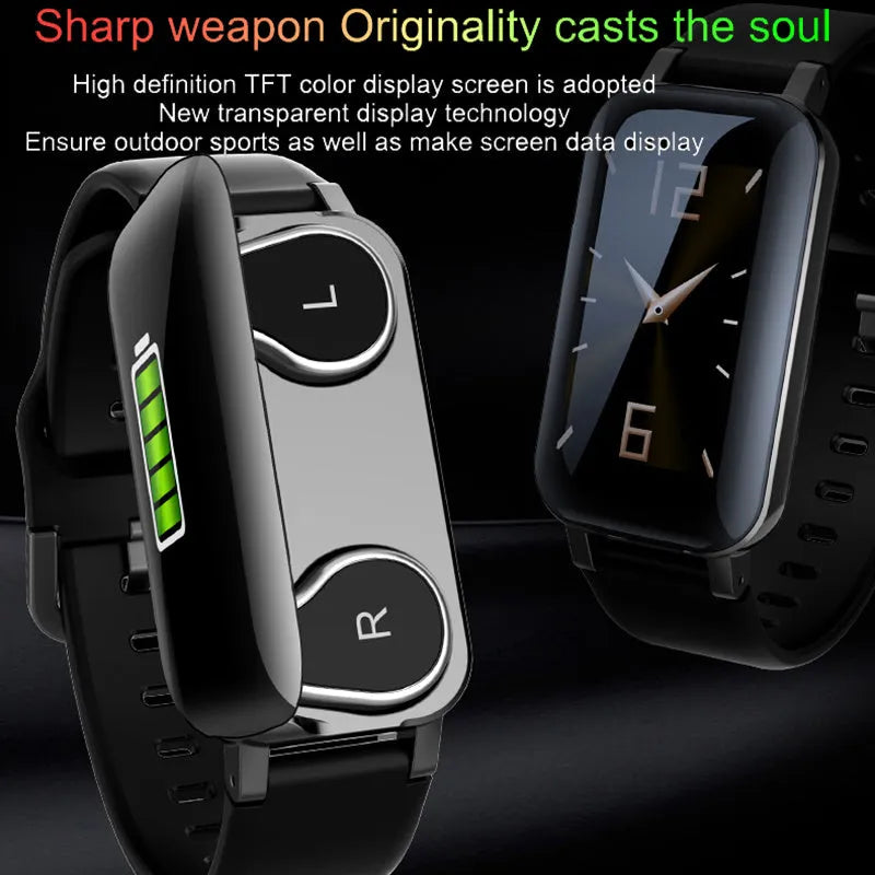XD LCIRT smart bracelet fitness tracker in black, blue, and coffee colours showing heart rate monitoring display