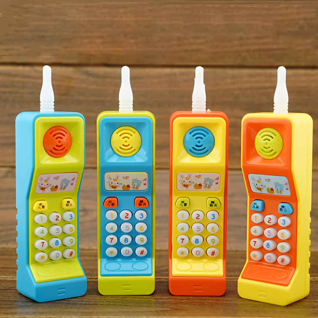 Electric children's educational toy with sound, light and cartoon animal designs for age 3+