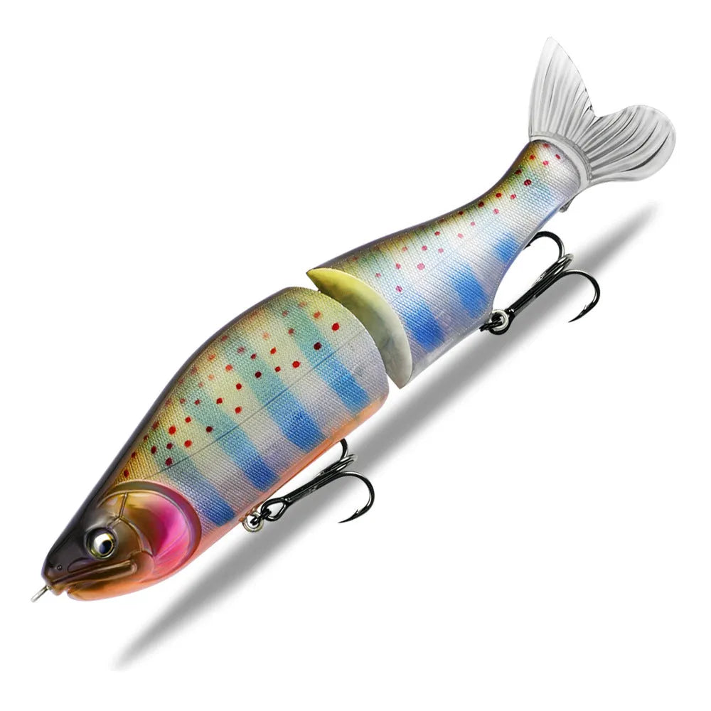 185mm hard plastic fashion tossing bass fishing swimming bait lure on a blue background.