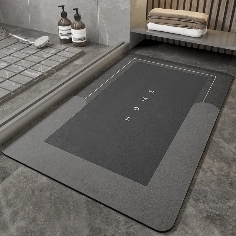 A blended material floor mat in Baikal blue, available in oval and rectangular shapes.