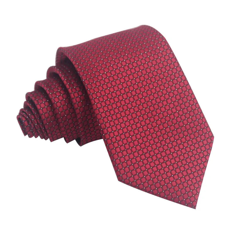 Men's polyester jacquard striped business tie in arrow shape with 7-8cm width