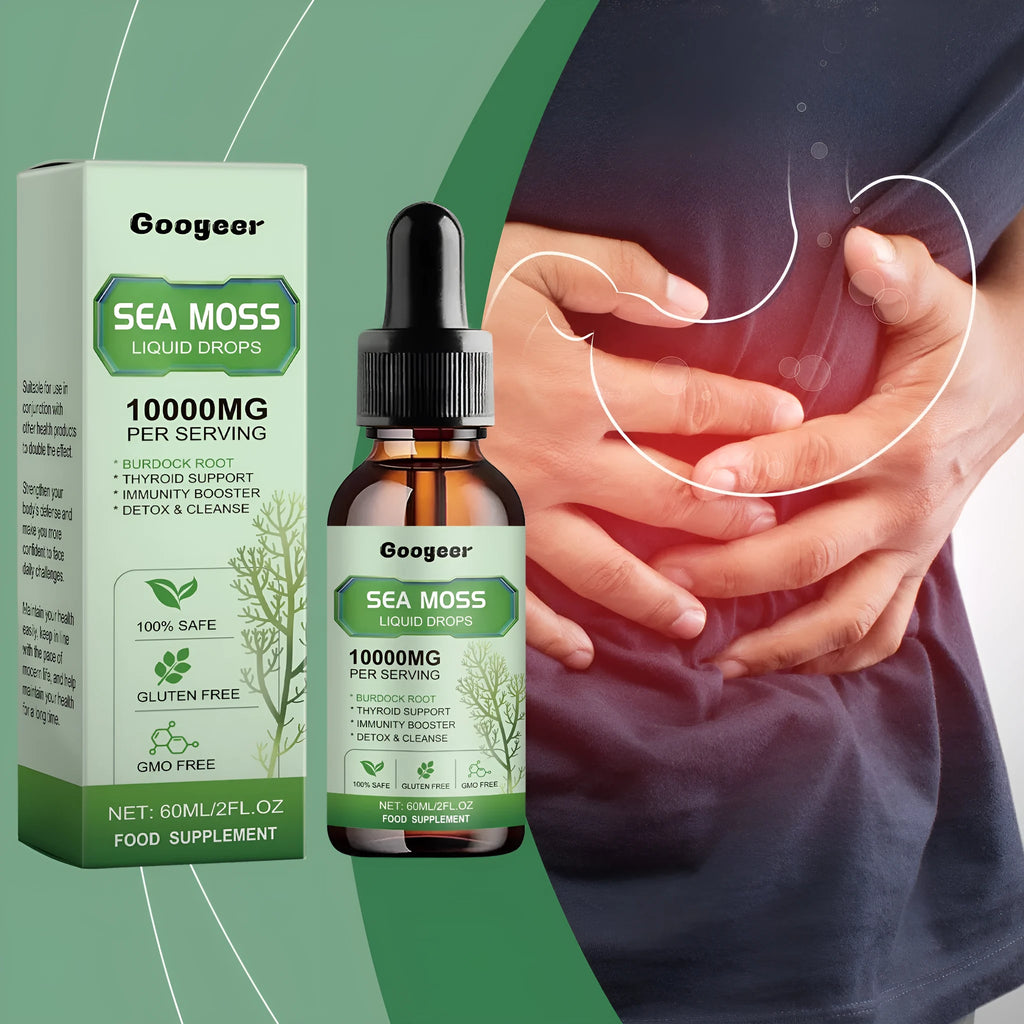 Sea Moss Liquid Drops 60ml bottle for body treatment with traditional Chinese medicine extract