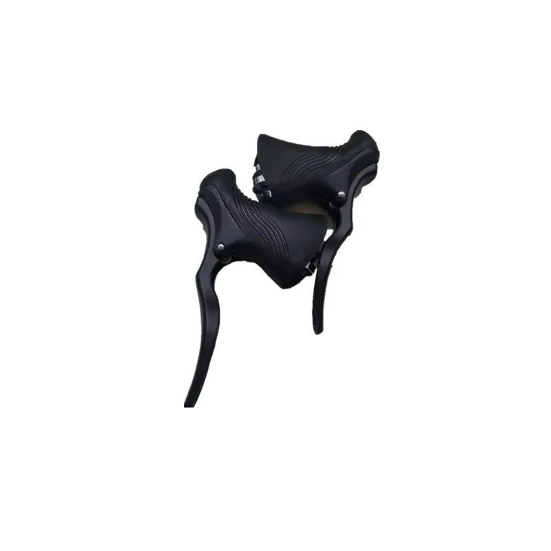 Aluminium road bicycle brake handles for 22.2mm and 23.8mm handlebars in black or black-silver