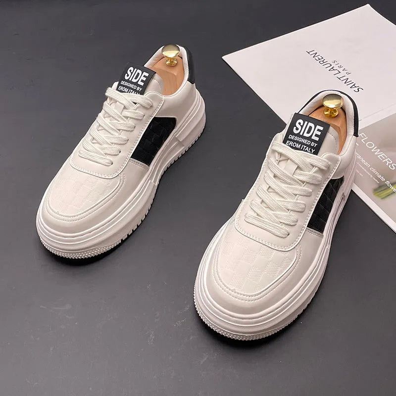Sports casual shoes with cloth upper and rubber foam sole in white green colour
