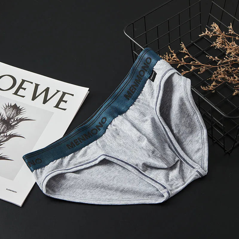 Men's low waist cotton briefs in multiple colour combinations with solid pattern