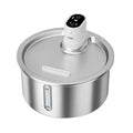 Stainless steel cat water fountain with heating base and automatic circulation system