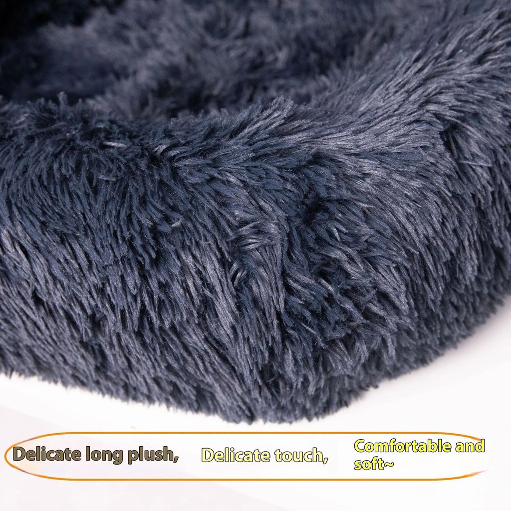 Winter thermal vehicle pet mat on car seat in dark grey colour